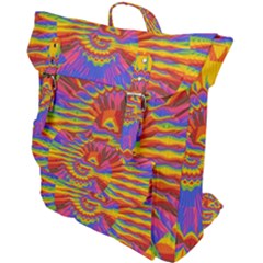 Colorful Spiral Abstract Swirl Twirl Art Pattern Buckle Up Backpack