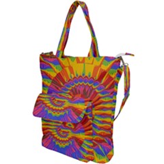 Colorful Spiral Abstract Swirl Twirl Art Pattern Shoulder Tote Bag