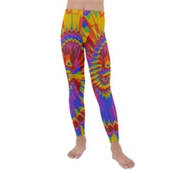 Colorful Spiral Abstract Swirl Twirl Art Pattern Kids  Lightweight Velour Leggings