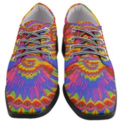 Colorful Spiral Abstract Swirl Twirl Art Pattern Women Heeled Oxford Shoes by Jancukart