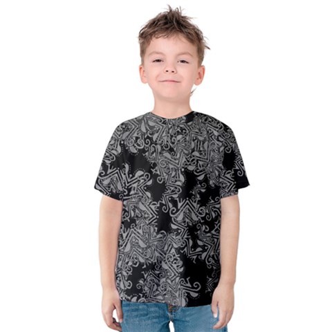 Modern Tribalism Elegance Print Kids  Cotton Tee by dflcprintsclothing