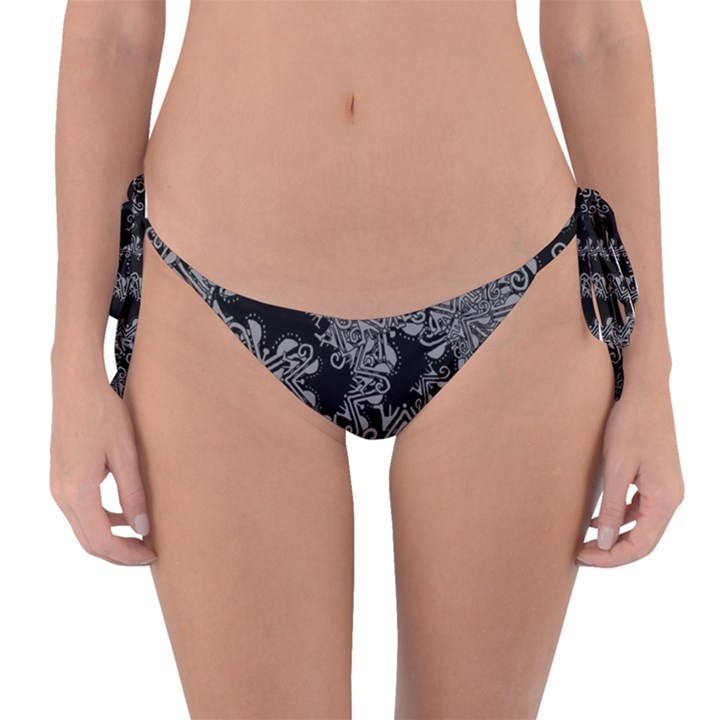 Modern Tribalism Elegance Print Reversible Bikini Bottoms