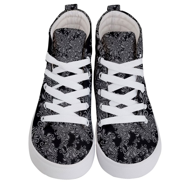 Modern Tribalism Elegance Print Kids  Hi-Top Skate Sneakers