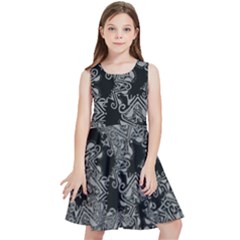 Modern Tribalism Elegance Print Kids  Skater Dress by dflcprintsclothing