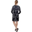 Modern Tribalism Elegance Print Long Sleeve Hoodie Dress View2