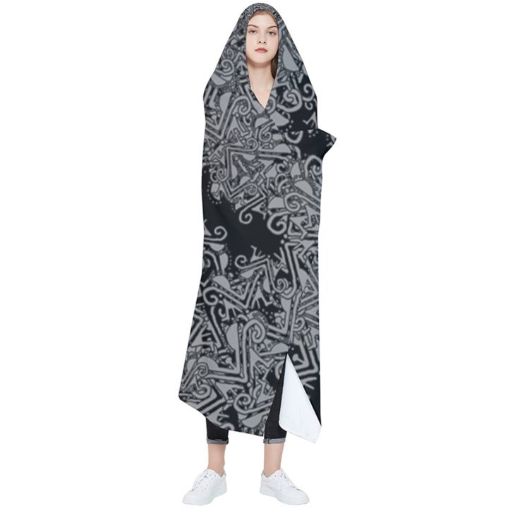 Modern Tribalism Elegance Print Wearable Blanket