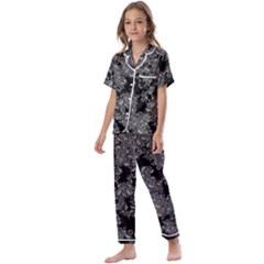 Modern Tribalism Elegance Print Kids  Satin Short Sleeve Pajamas Set by dflcprintsclothing