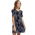 Modern Tribalism Elegance Print Kids  Frilly Sleeves Pocket Dress View2