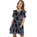 Modern Tribalism Elegance Print Kids  Frilly Sleeves Pocket Dress View3