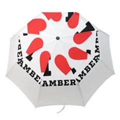 I Love Amber Folding Umbrellas by ilovewhateva