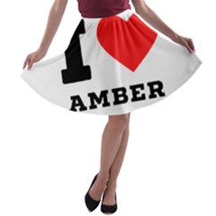 I Love Amber A-line Skater Skirt by ilovewhateva