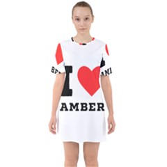 I Love Amber Sixties Short Sleeve Mini Dress by ilovewhateva