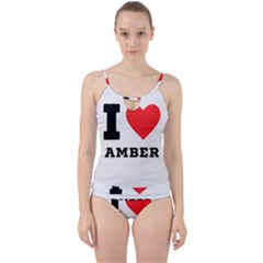 I Love Amber Cut Out Top Tankini Set by ilovewhateva