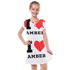 I Love Amber Kids  Cross Web Dress by ilovewhateva