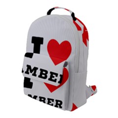 I Love Amber Flap Pocket Backpack (large) by ilovewhateva