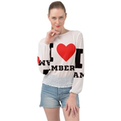 I Love Amber Banded Bottom Chiffon Top by ilovewhateva