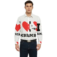 I Love Amber Men s Long Sleeve Pocket Shirt  by ilovewhateva