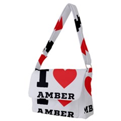 I Love Amber Full Print Messenger Bag (m) by ilovewhateva