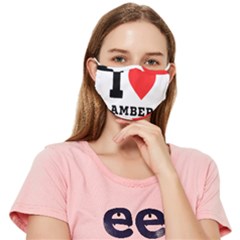 I Love Amber Fitted Cloth Face Mask (adult) by ilovewhateva