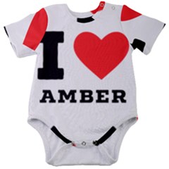 I Love Amber Baby Short Sleeve Bodysuit