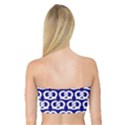 Navy Pretzel Illustrations Pattern Bandeau Top View2