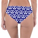 Navy Pretzel Illustrations Pattern Reversible Classic Bikini Bottoms View2