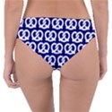 Navy Pretzel Illustrations Pattern Reversible Classic Bikini Bottoms View4