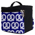 Navy Pretzel Illustrations Pattern Make Up Travel Bag (Small) View2