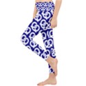 Navy Pretzel Illustrations Pattern Lightweight Velour Classic Yoga Leggings View3