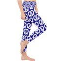 Navy Pretzel Illustrations Pattern Lightweight Velour Classic Yoga Leggings View4