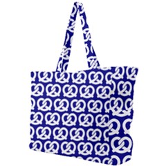 Navy Pretzel Illustrations Pattern Simple Shoulder Bag by GardenOfOphir