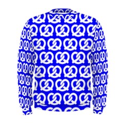 Blue Pretzel Illustrations Pattern Men s Sweatshirt by GardenOfOphir