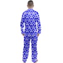 Blue Pretzel Illustrations Pattern Men s Long Sleeve Satin Pajamas Set View2