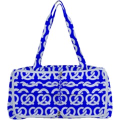 Blue Pretzel Illustrations Pattern Multi Function Bag by GardenOfOphir