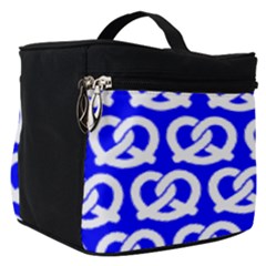 Blue Pretzel Illustrations Pattern Make Up Travel Bag (small) by GardenOfOphir