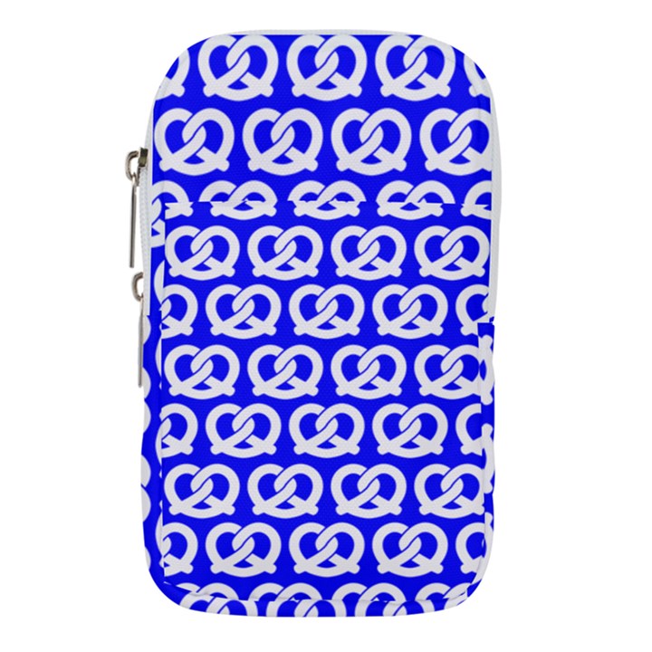 Blue Pretzel Illustrations Pattern Waist Pouch (Large)