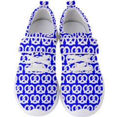 Blue Pretzel Illustrations Pattern Men s Velcro Strap Shoes by GardenOfOphir