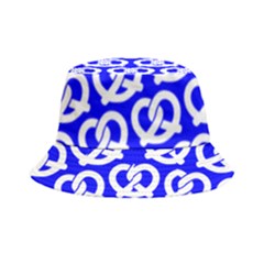 Blue Pretzel Illustrations Pattern Bucket Hat