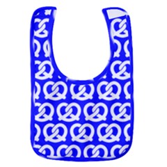 Blue Pretzel Illustrations Pattern Baby Bib by GardenOfOphir