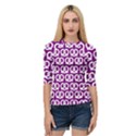 Purple Pretzel Illustrations Pattern Quarter Sleeve Raglan Tee View1