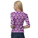 Purple Pretzel Illustrations Pattern Quarter Sleeve Raglan Tee View2