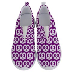 Purple Pretzel Illustrations Pattern No Lace Lightweight Shoes by GardenOfOphir