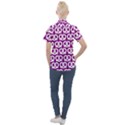 Purple Pretzel Illustrations Pattern Women s Short Sleeve Pocket Shirt View2