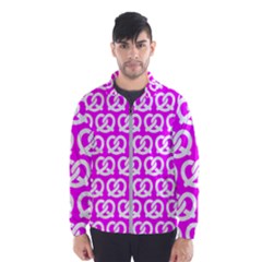 Pink Pretzel Illustrations Pattern Men s Windbreaker by GardenOfOphir