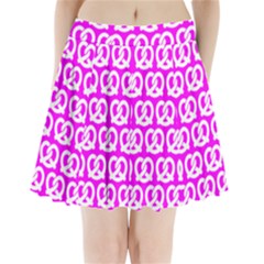 Pink Pretzel Illustrations Pattern Pleated Mini Skirt by GardenOfOphir