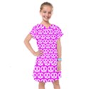 Pink Pretzel Illustrations Pattern Kids  Drop Waist Dress View1