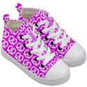 Pink Pretzel Illustrations Pattern Kids  Mid-Top Canvas Sneakers View3