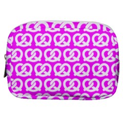 Pink Pretzel Illustrations Pattern Make Up Pouch (small) by GardenOfOphir