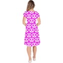 Pink Pretzel Illustrations Pattern Classic Short Sleeve Dress View4