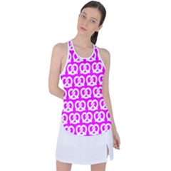 Pink Pretzel Illustrations Pattern Racer Back Mesh Tank Top by GardenOfOphir